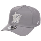 Miami Marlins MLB Gray x White FASHION CORE New Era 9FORTY A-Frame