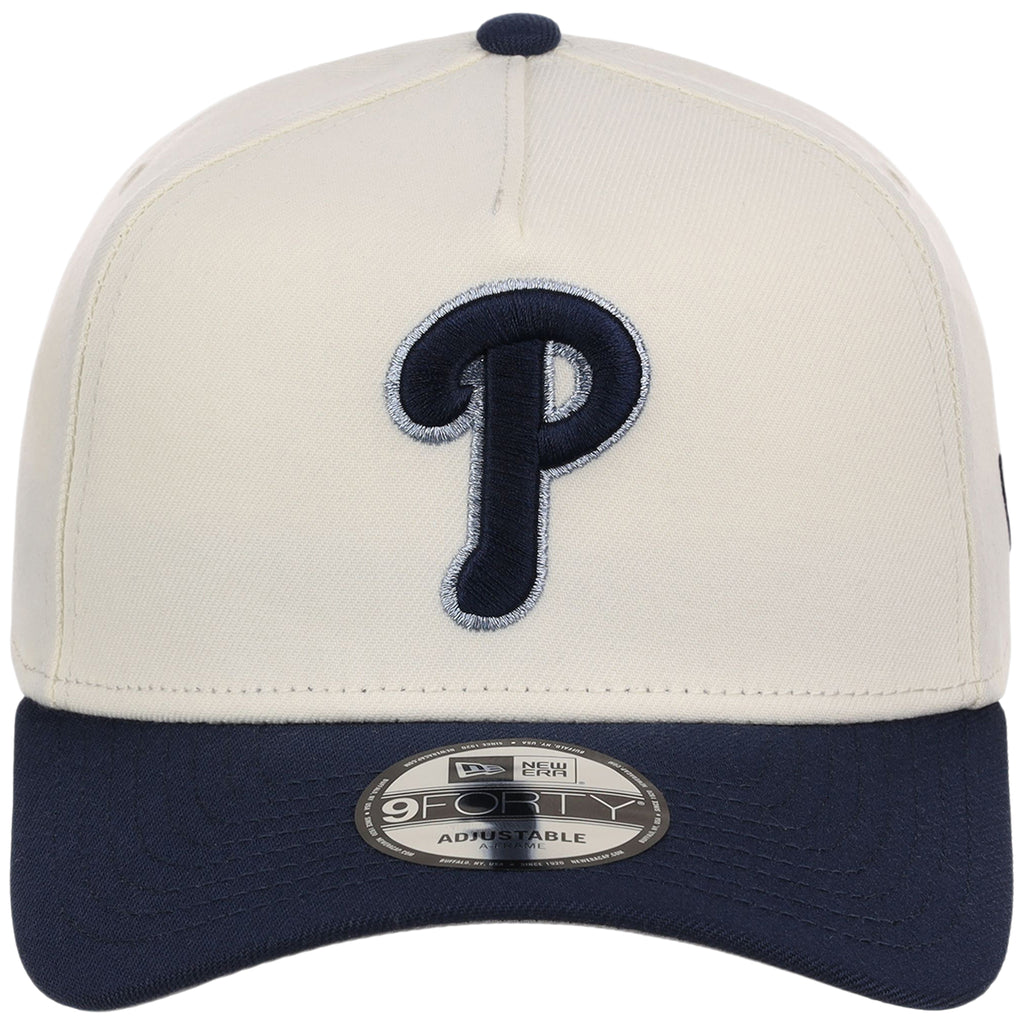 Philadelphia Phillies MLB Chrome x Navy FASHION CORE New Era 9FORTY A-Frame