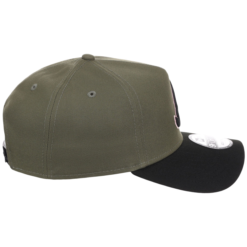 Atlanta Braves MLB Olive x Black & Pink FASHION CORE New Era 9FORTY A-Frame