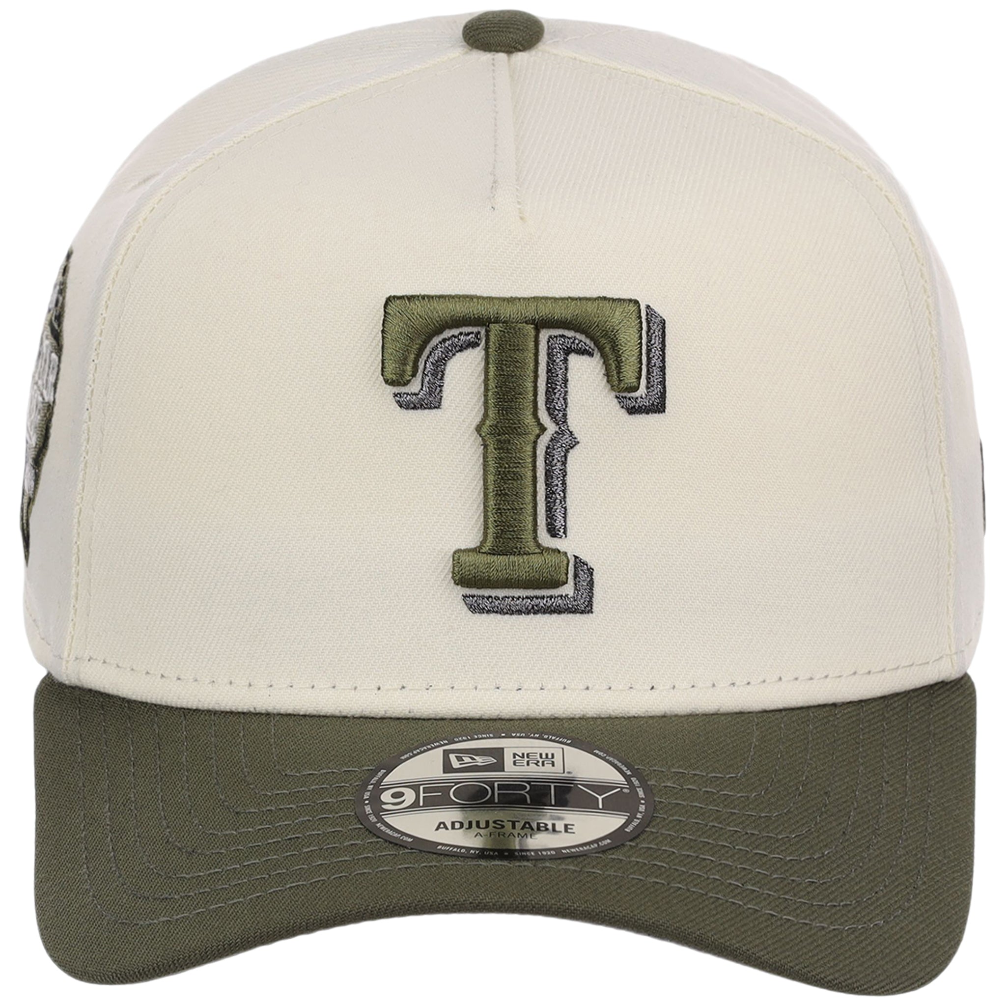 Texas Rangers MLB Chrome Olive New Era 9FORTY