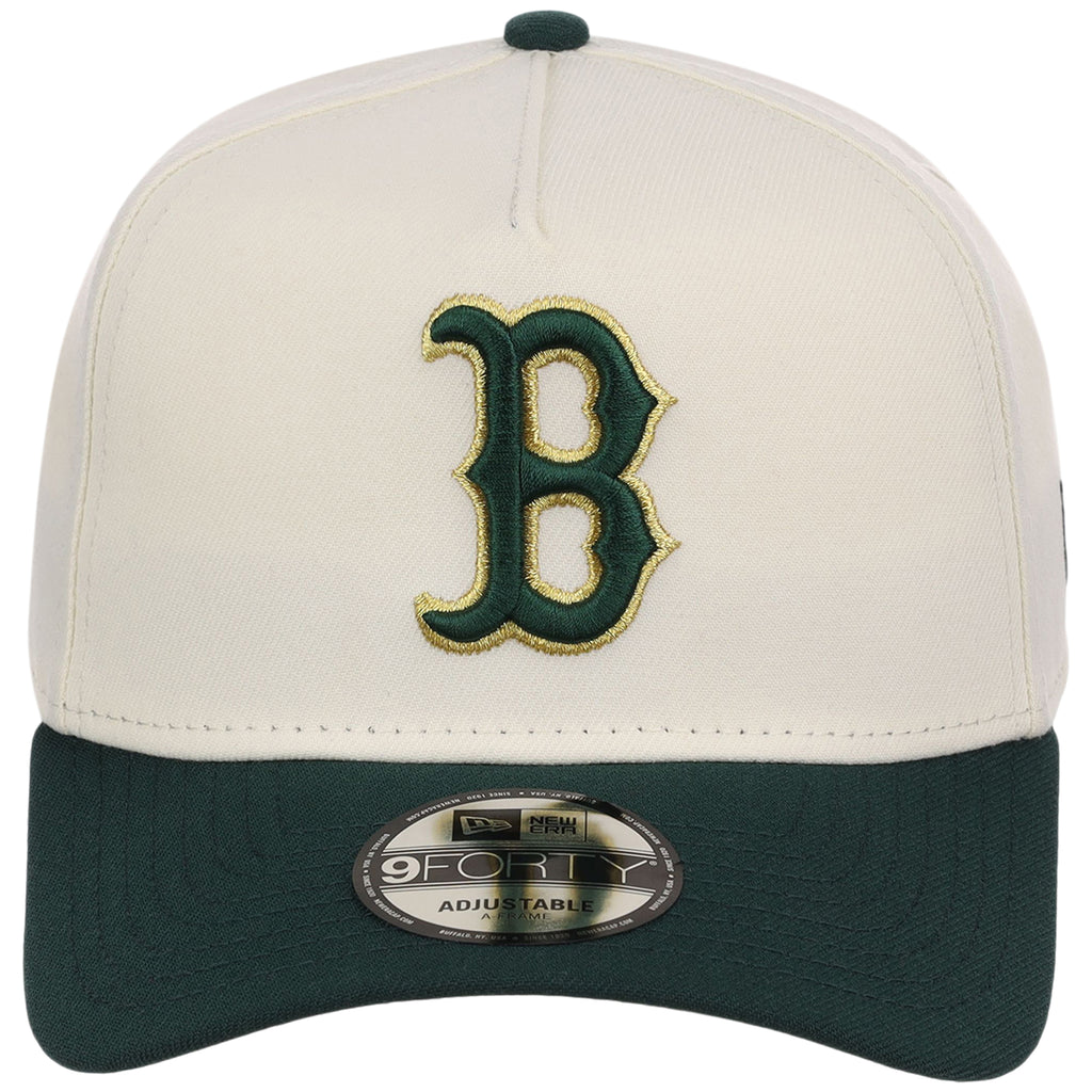 Boston Red Sox MLB Chrome x Dark Green FASHION CORE New Era 9FORTY A-Frame