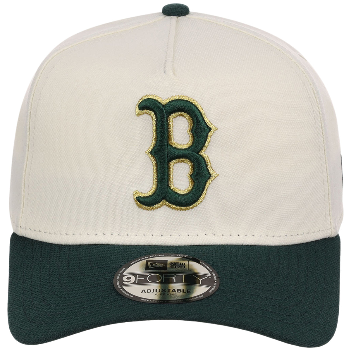 Boston Red Sox MLB Chrome x Dark Green FASHION CORE New Era 9FORTY A-Frame