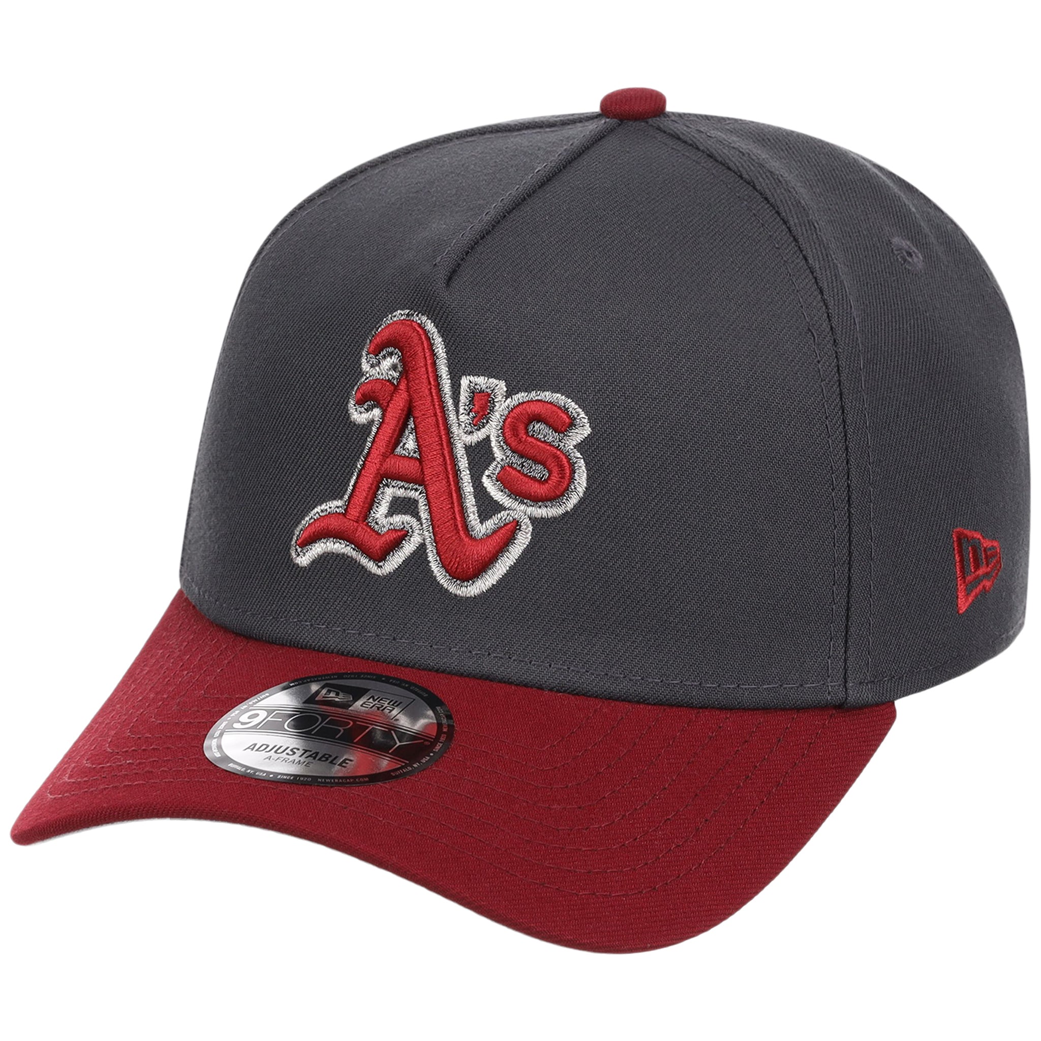 Oakland Athletics MLB Graphite x Cardinal FASHION CORE New Era 9FORTY A-Frame