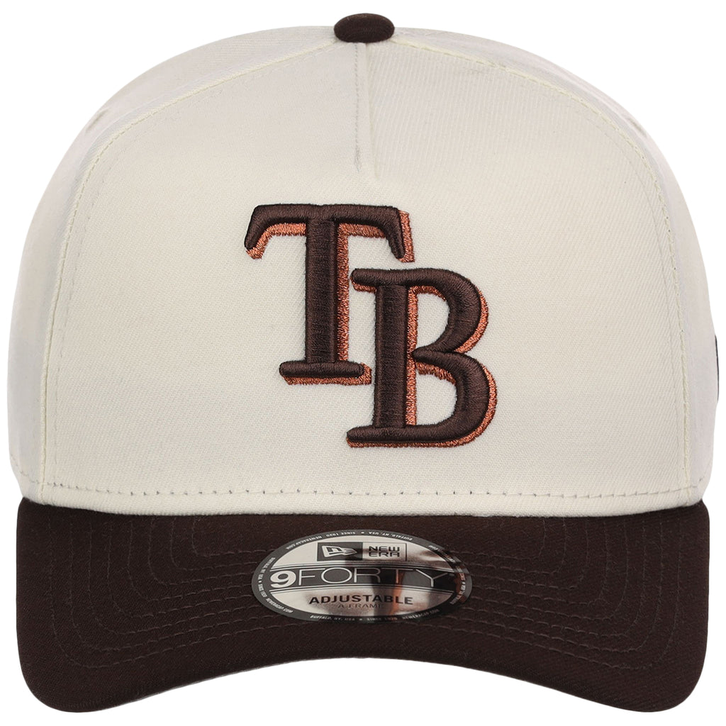 Tampa Bay Rays MLB Chrome x Burnt Wood FASHION CORE New Era 9FORTY A-Frame