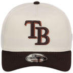Tampa Bay Rays MLB Chrome x Burnt Wood FASHION CORE New Era 9FORTY A-Frame