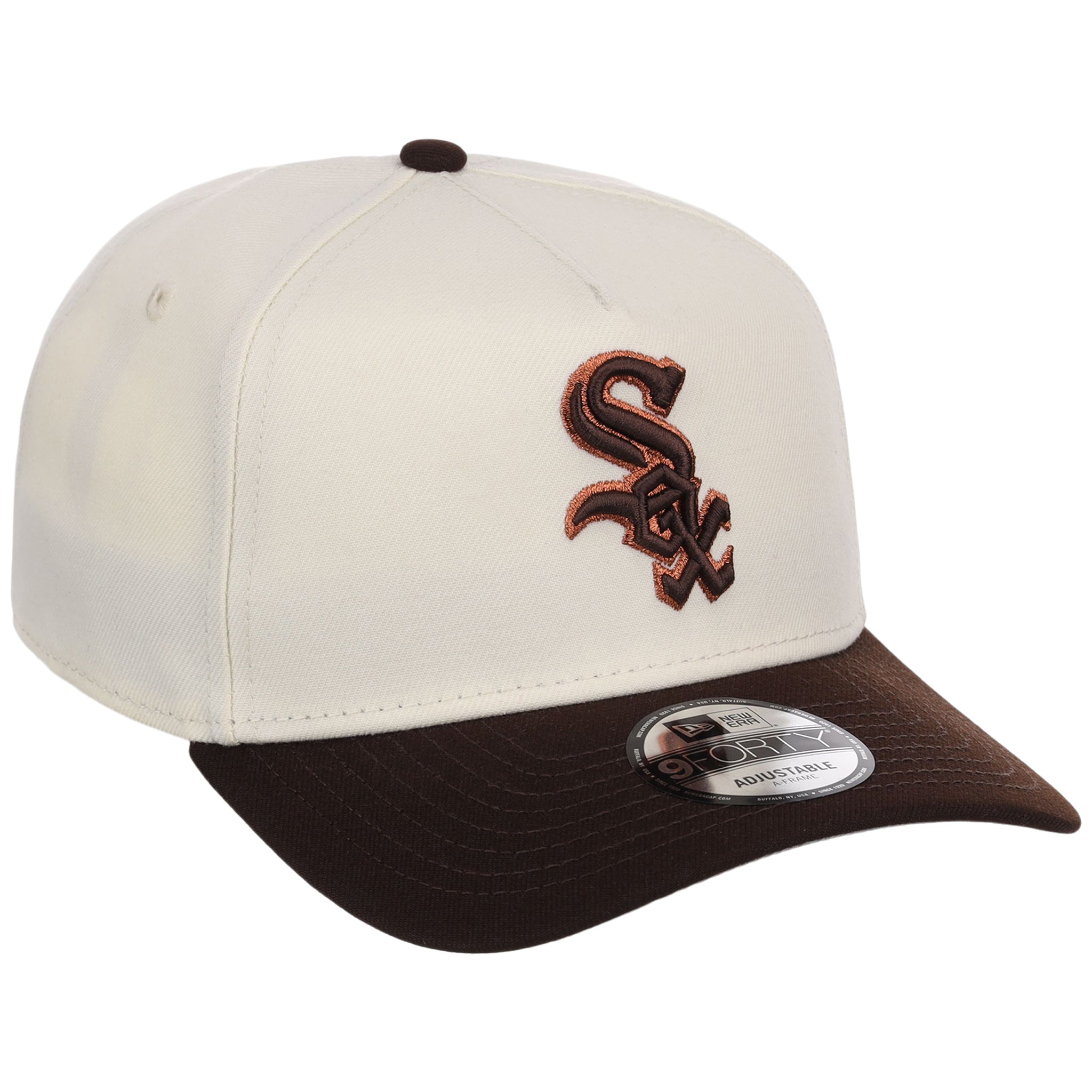 Chicago White Sox MLB Chrome x Burnt Wood FASHION CORE New Era 9FORTY A-Frame