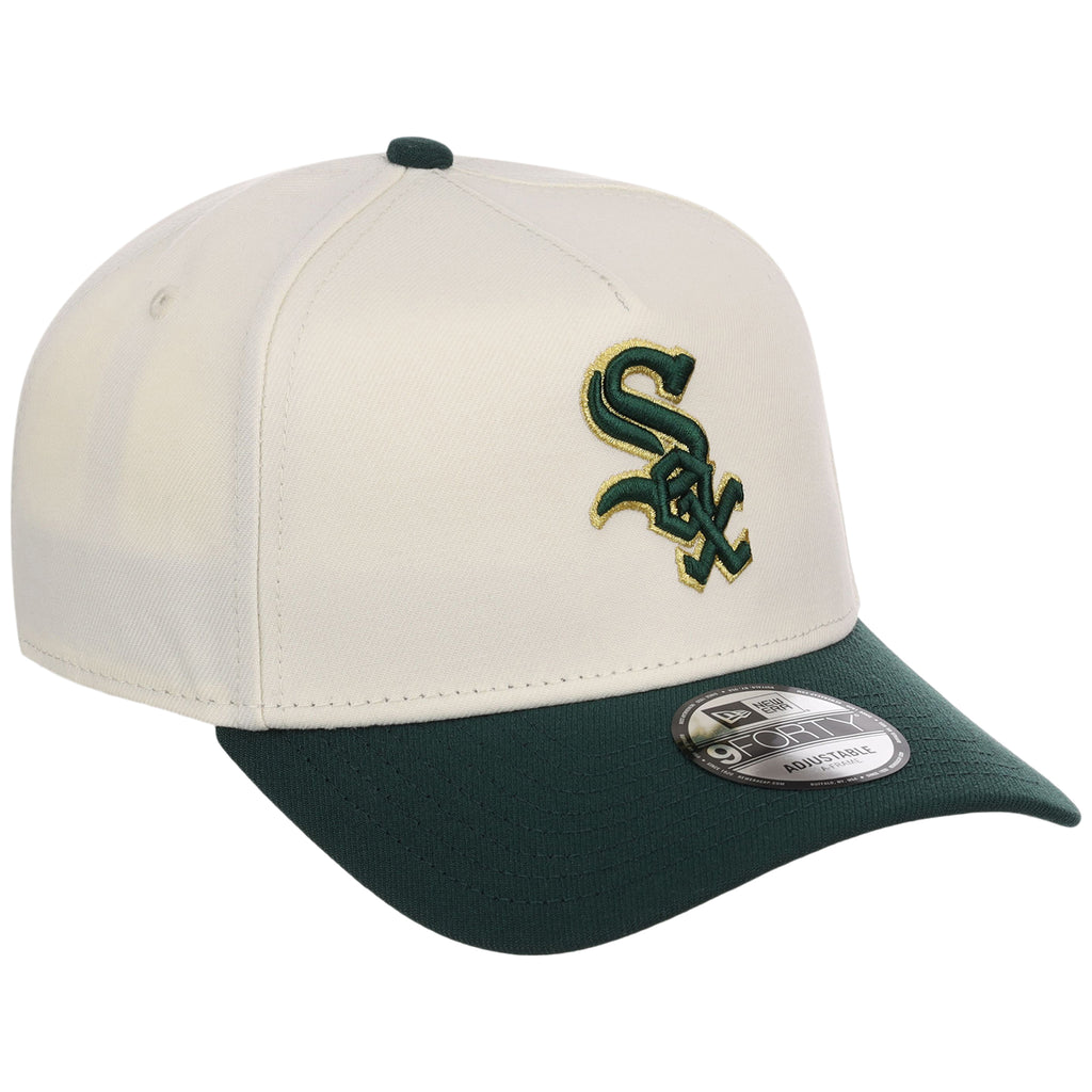 Chicago White Sox MLB Chrome x Dark Green FASHION CORE New Era 9FORTY A-Frame