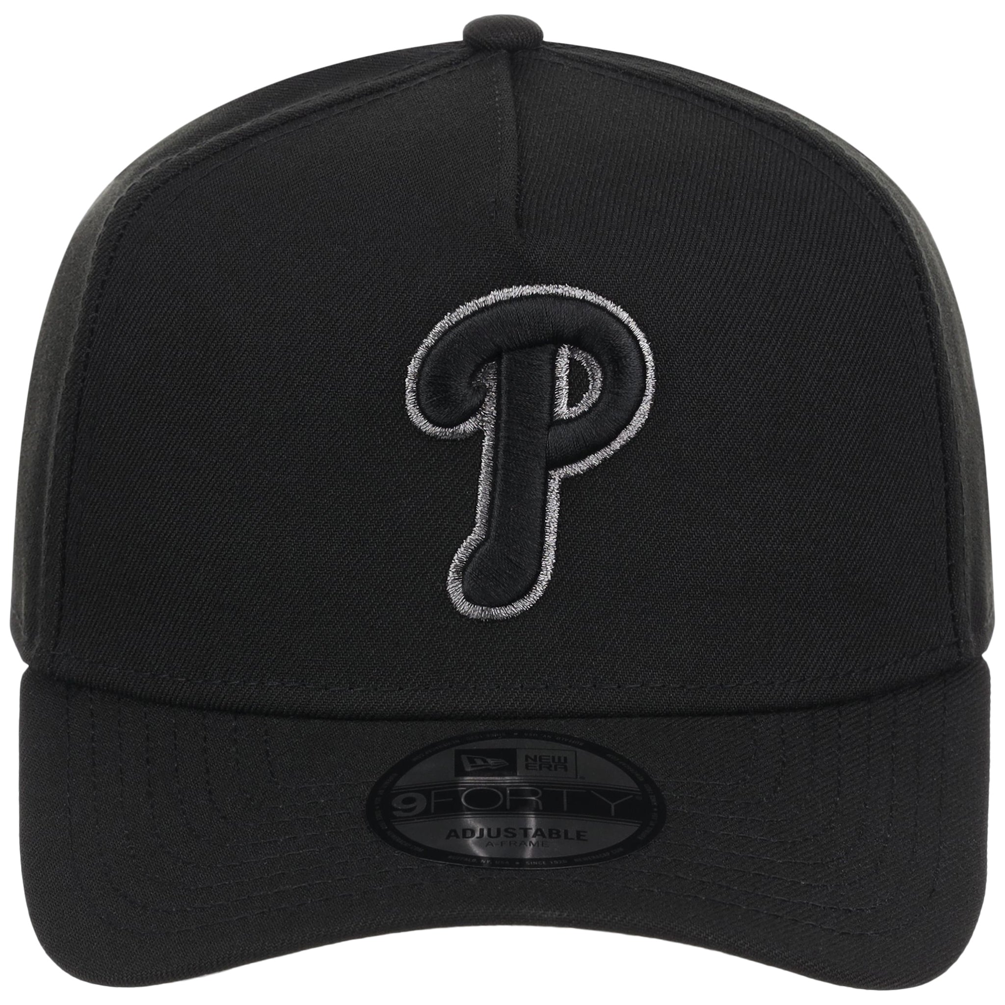 Philadelphia Phillies MLB Black x Pewter FASHION CORE New Era 9FORTY A-Frame