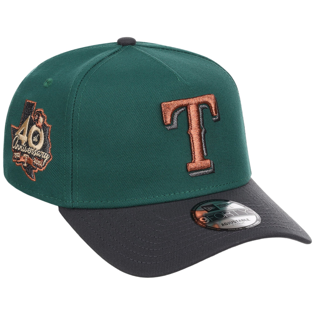 Texas Rangers MLB Emerald Graphite New Era 9FORTY