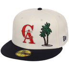 California Angels Crown the City New Era 59FIFTY Palm Tree (Chrome/Navy/Gray)