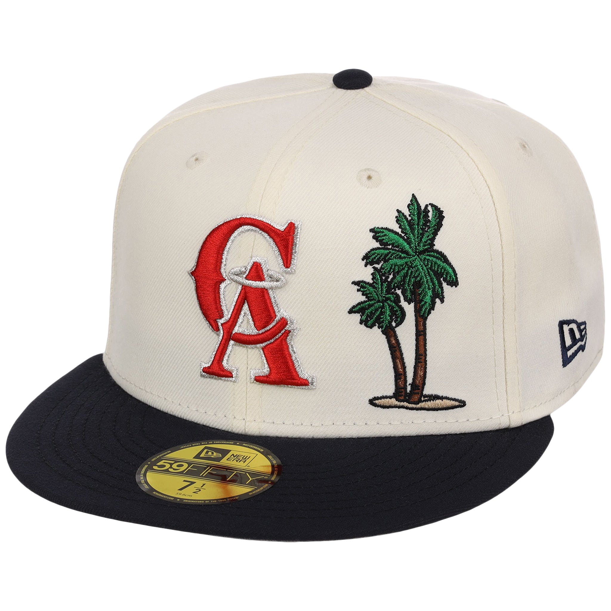 California Angels Crown the City New Era 59FIFTY Palm Tree (Chrome/Navy/Gray)