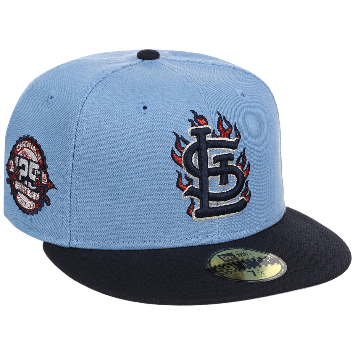 St. Louis Cardinals MLB Playing with Fire New Era 59FIFTY (Sky/Navy)