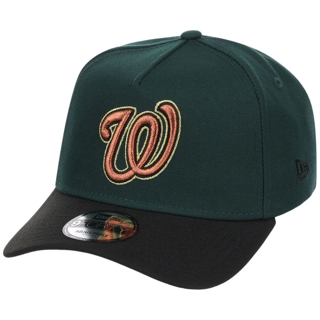 Washington Nationals MLB Dark Green x Black FASHION CORE New Era 9FORTY A-Frame