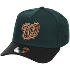 Washington Nationals MLB Dark Green x Black FASHION CORE New Era 9FORTY A-Frame