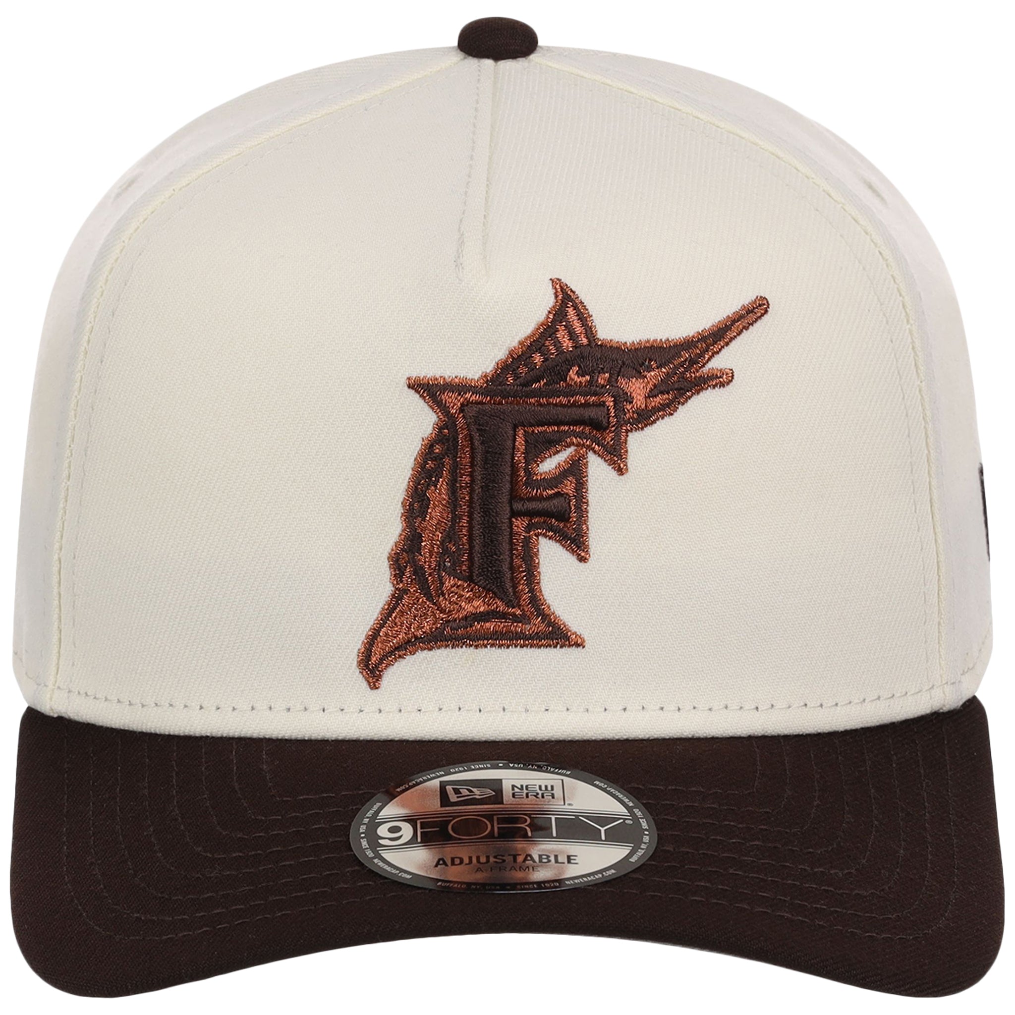 Miami Marlins MLB Chrome x Burnt Wood FASHION CORE New Era 9FORTY A-Frame