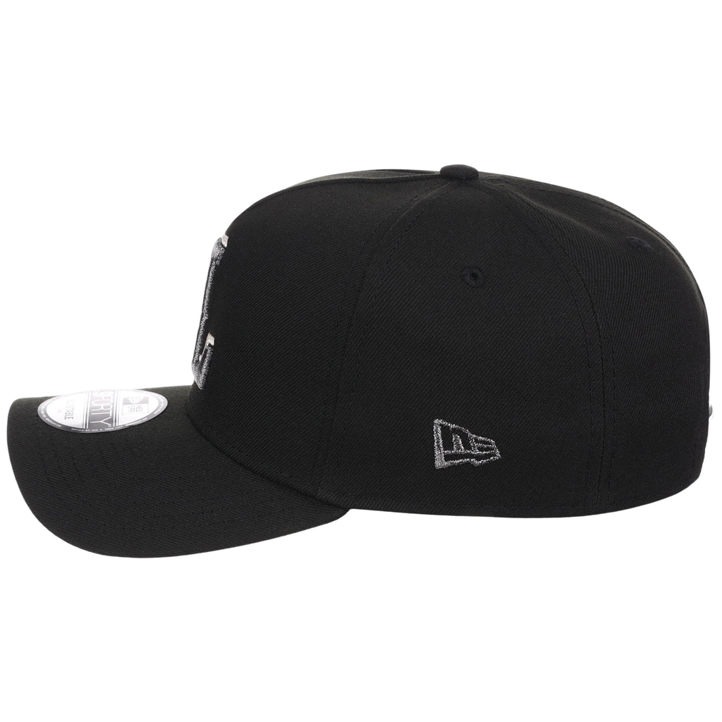 Texas Rangers MLB Flipmode 2.0 Liquid Titanium New Era 9FORTY A-Frame (Black/Black/Gray)
