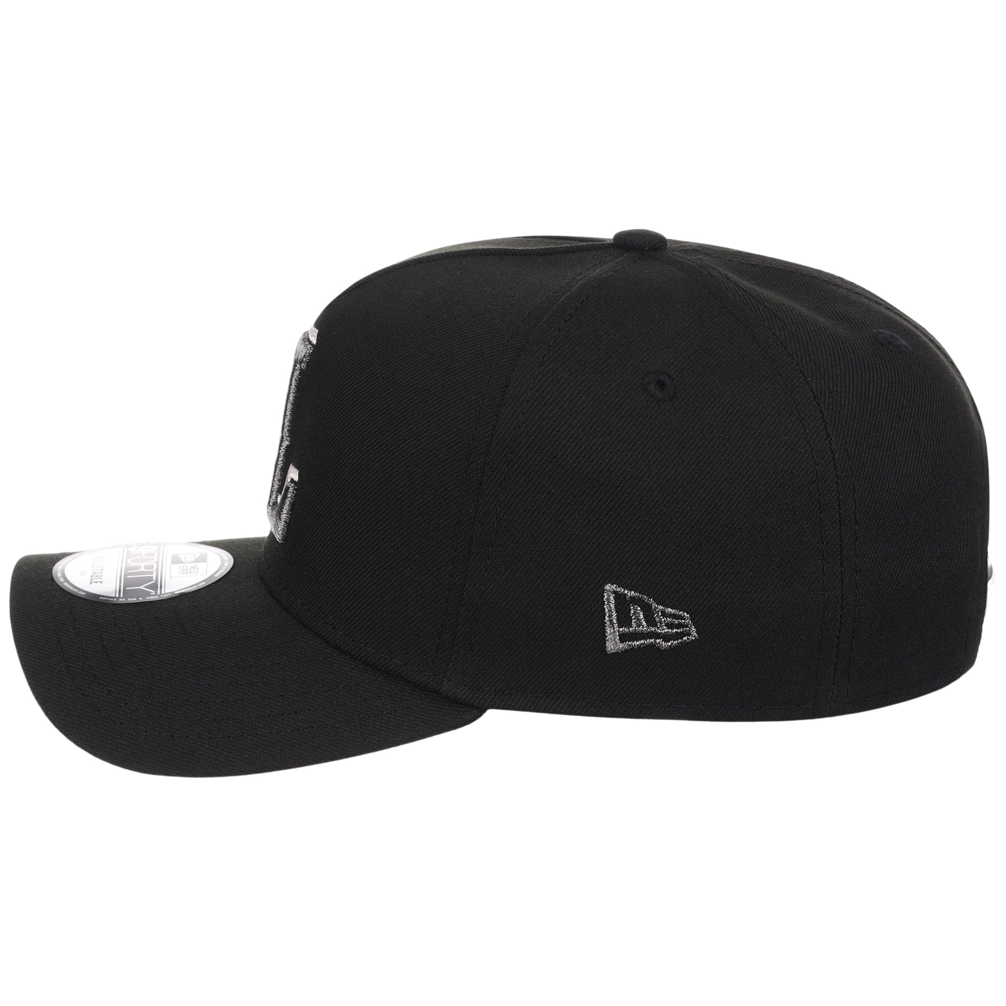 Texas Rangers MLB Flipmode 2.0 Liquid Titanium New Era 9FORTY A-Frame (Black/Black/Gray)