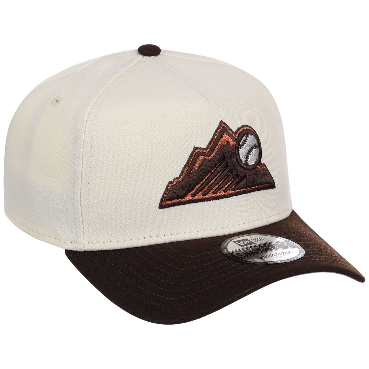 Colorado Rockies MLB Chrome x Burnt Wood FASHION CORE New Era 9FORTY A-Frame