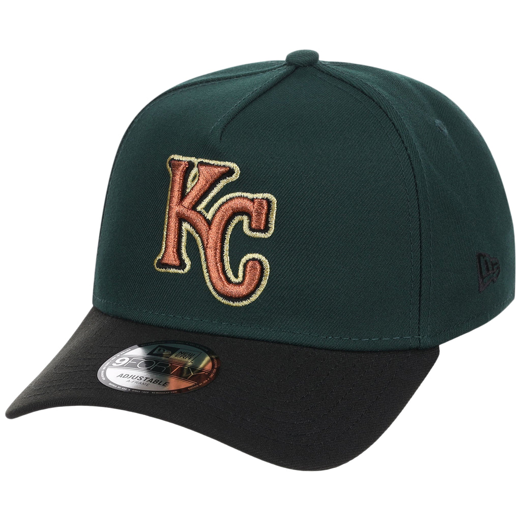 Kansas City Royals MLB Dark Green x Black FASHION CORE New Era 9FORTY A-Frame