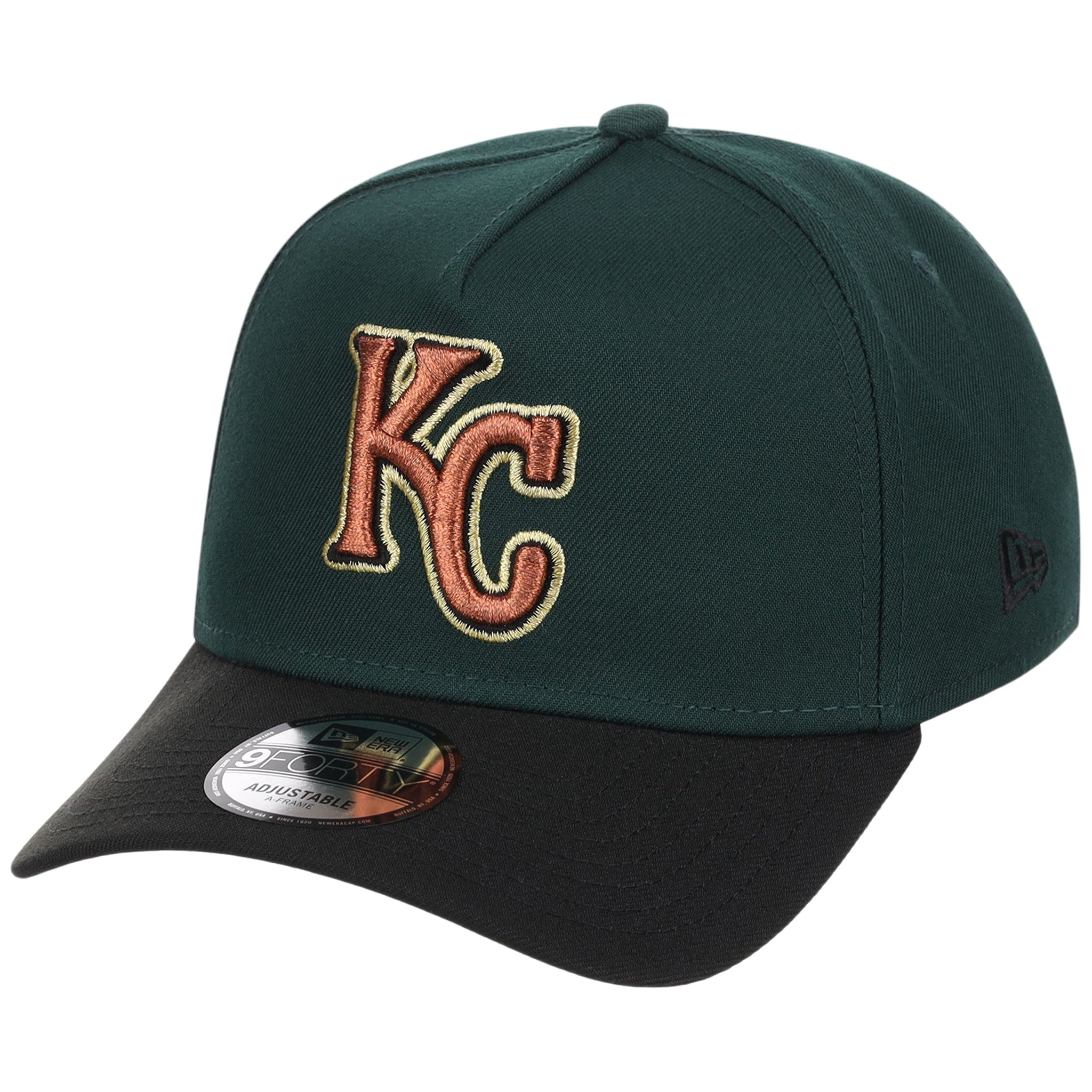 Kansas City Royals MLB Dark Green x Black FASHION CORE New Era 9FORTY A-Frame