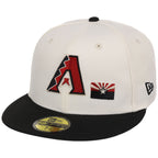 Arizona Diamondbacks Phoenix Crown the City New Era 59FIFTY (Chrome/Black)
