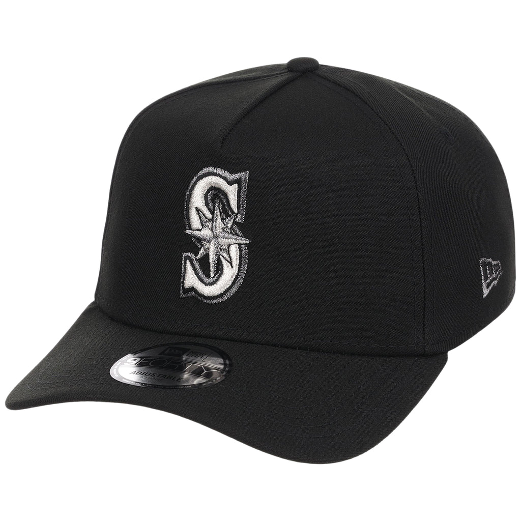 Seattle Mariners MLB Liquid Titanium New Era 9FORTY A-Frame