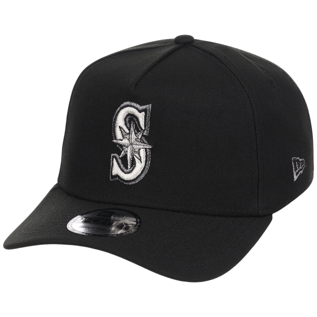 Seattle Mariners MLB Liquid Titanium New Era 9FORTY A-Frame