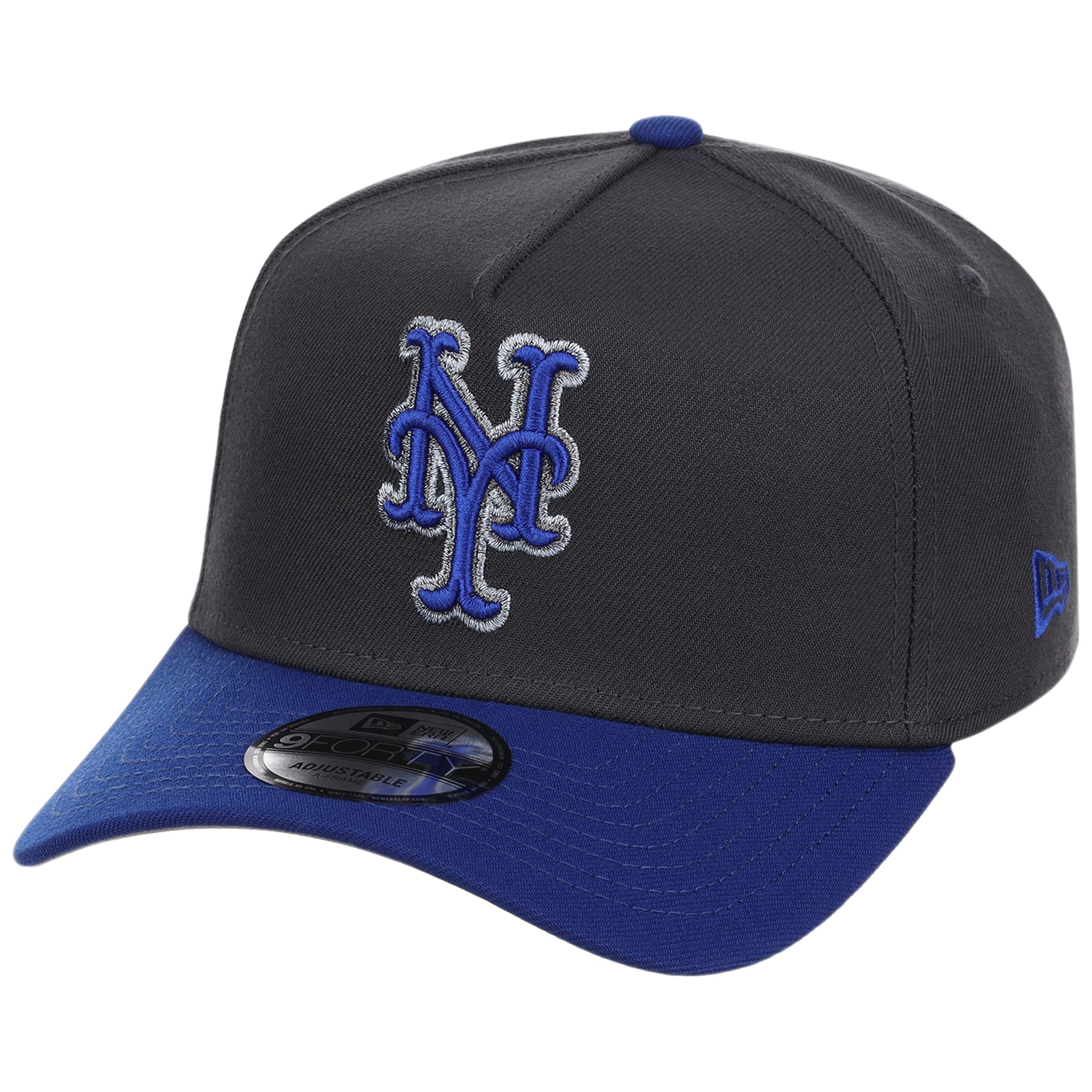 New York Mets MLB Graphite x Royal FASHION CORE New Era 9FORTY A-Frame
