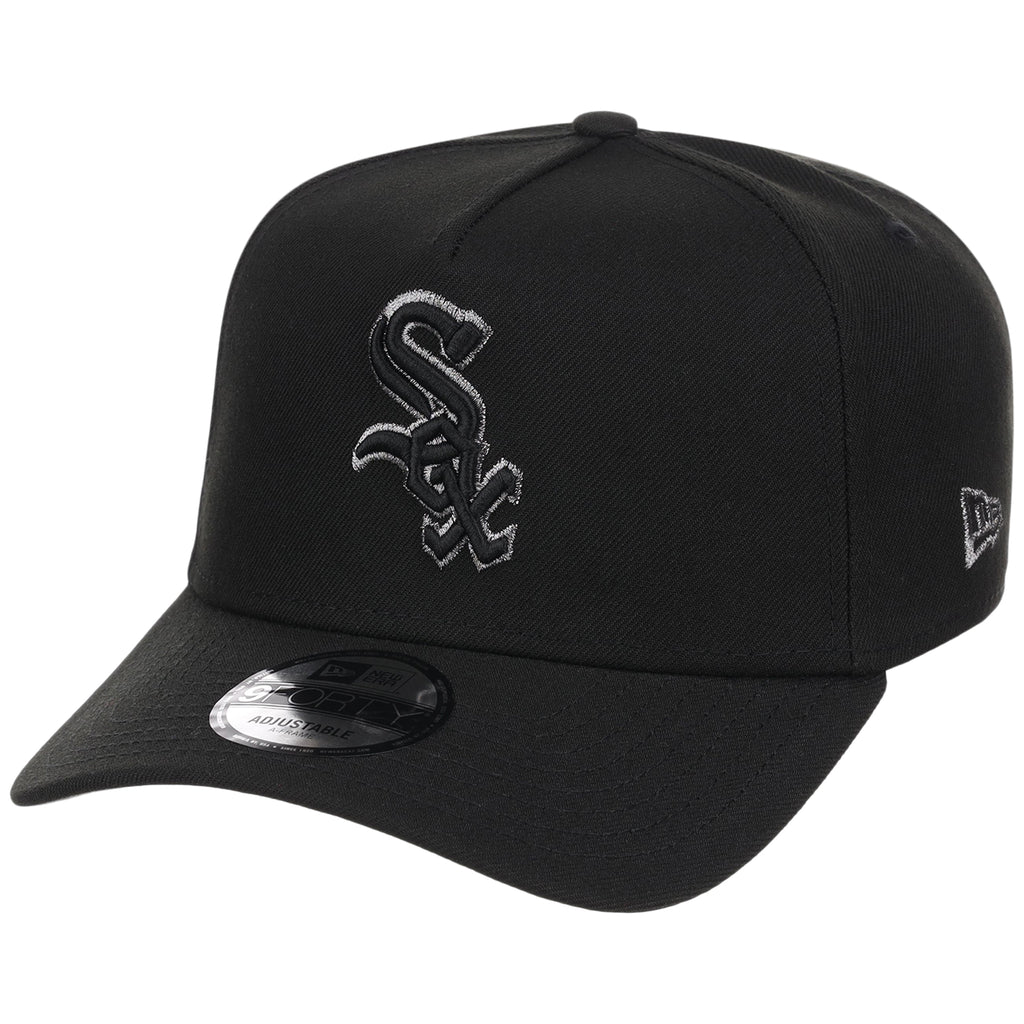 Chicago White Sox MLB Black x Pewter FASHION CORE New Era 9FORTY A-Frame