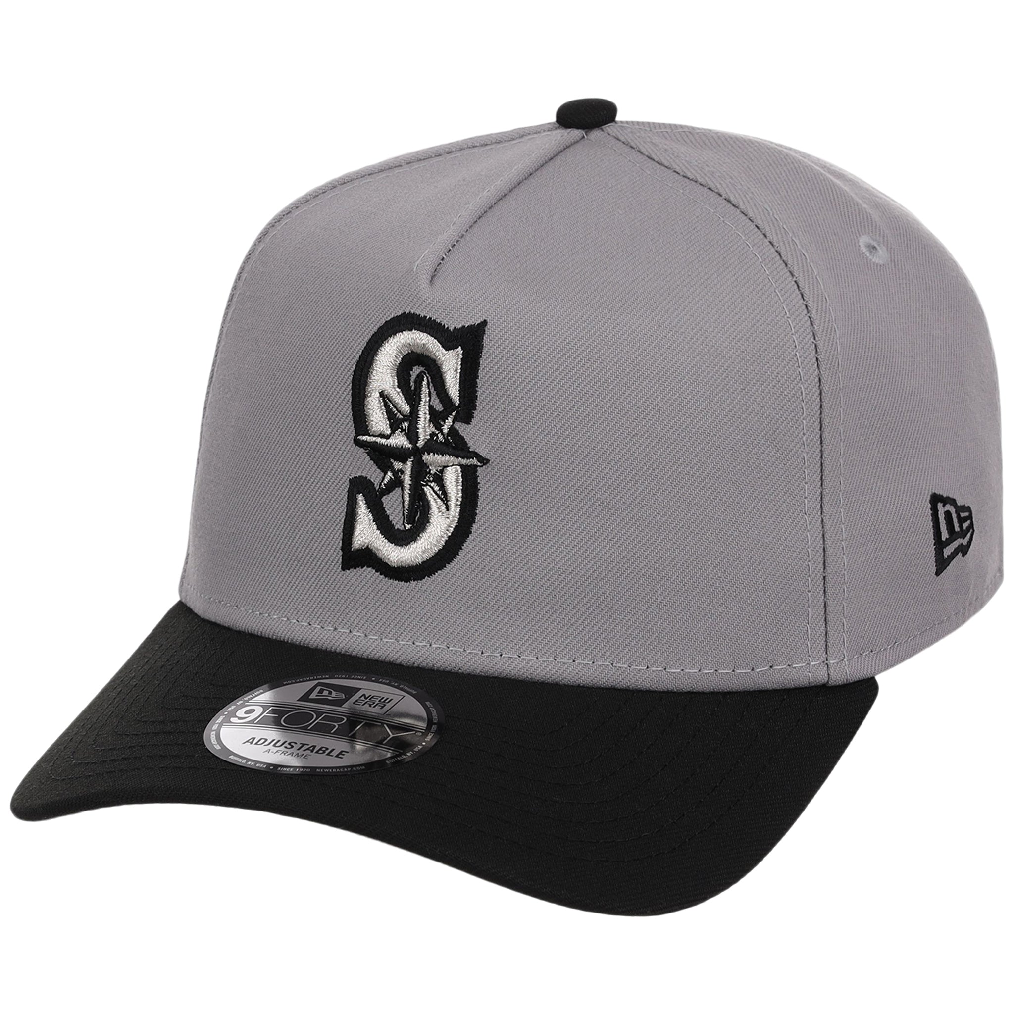 Seattle Mariners MLB Gray x Black FASHION CORE New Era 9FORTY A-Frame