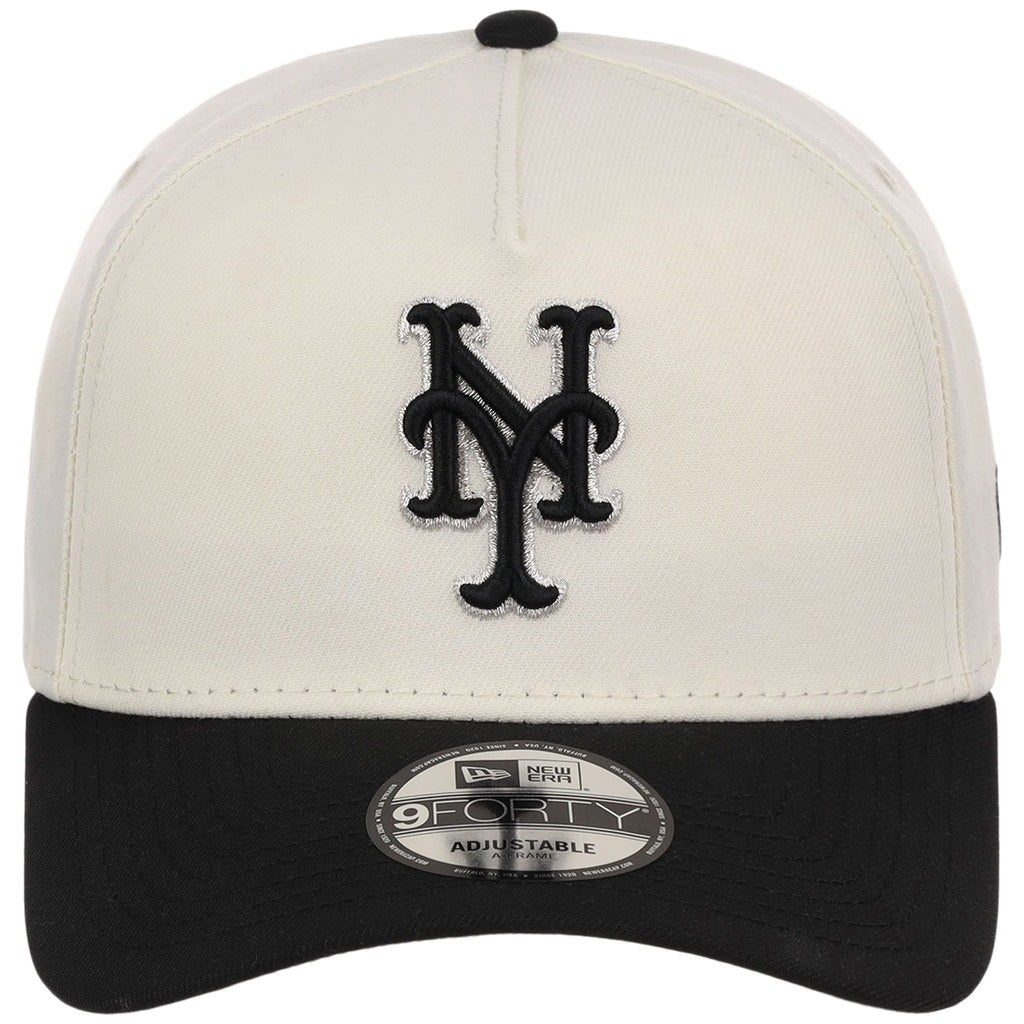 New York Mets MLB Chrome x Black FASHION CORE New Era 9FORTY A-Frame