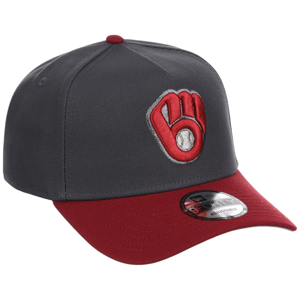Milwaukee Brewers MLB Graphite x Cardinal FASHION CORE New Era 9FORTY A-Frame