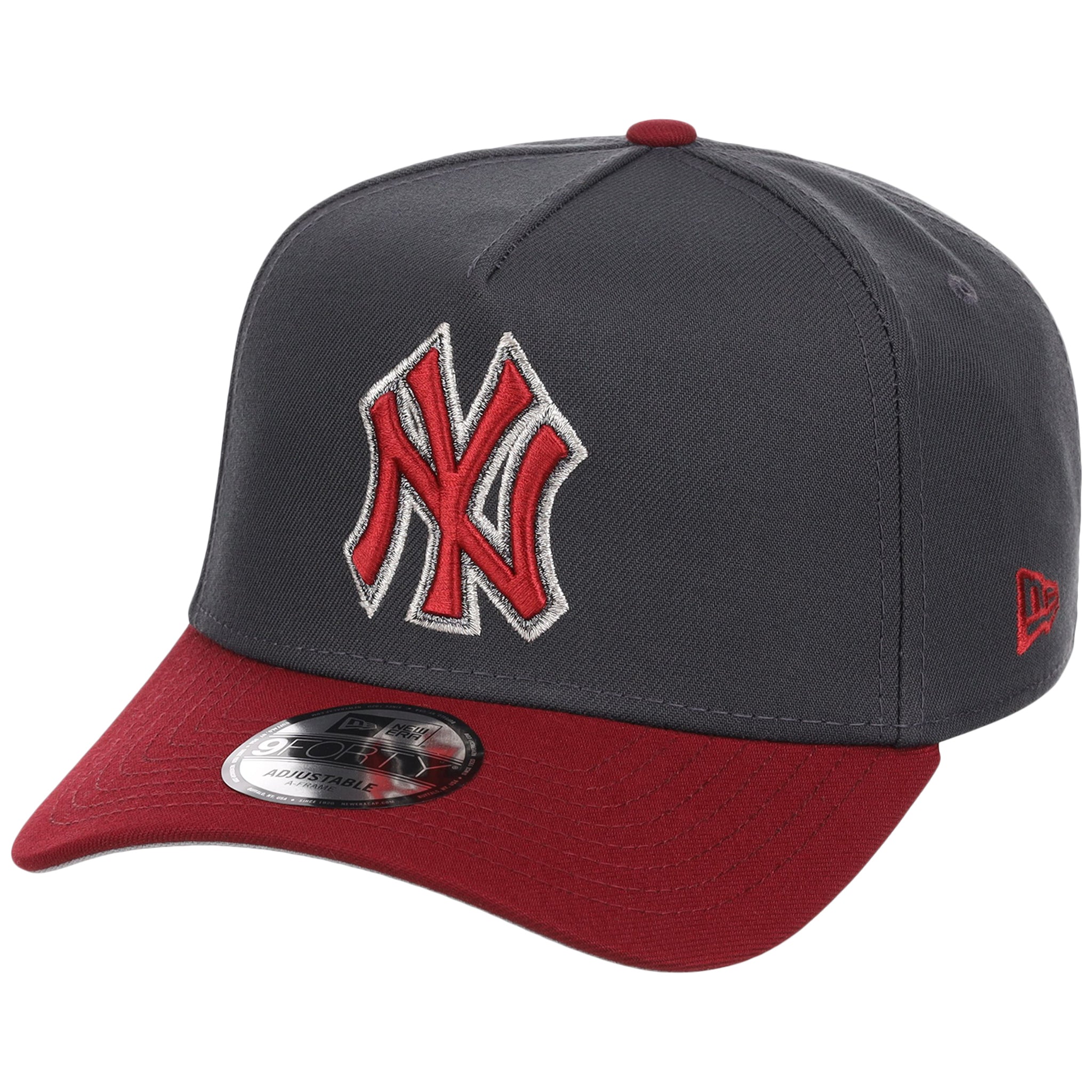 New York Yankees MLB Graphite x Cardinal FASHION CORE New Era 9FORTY A-Frame