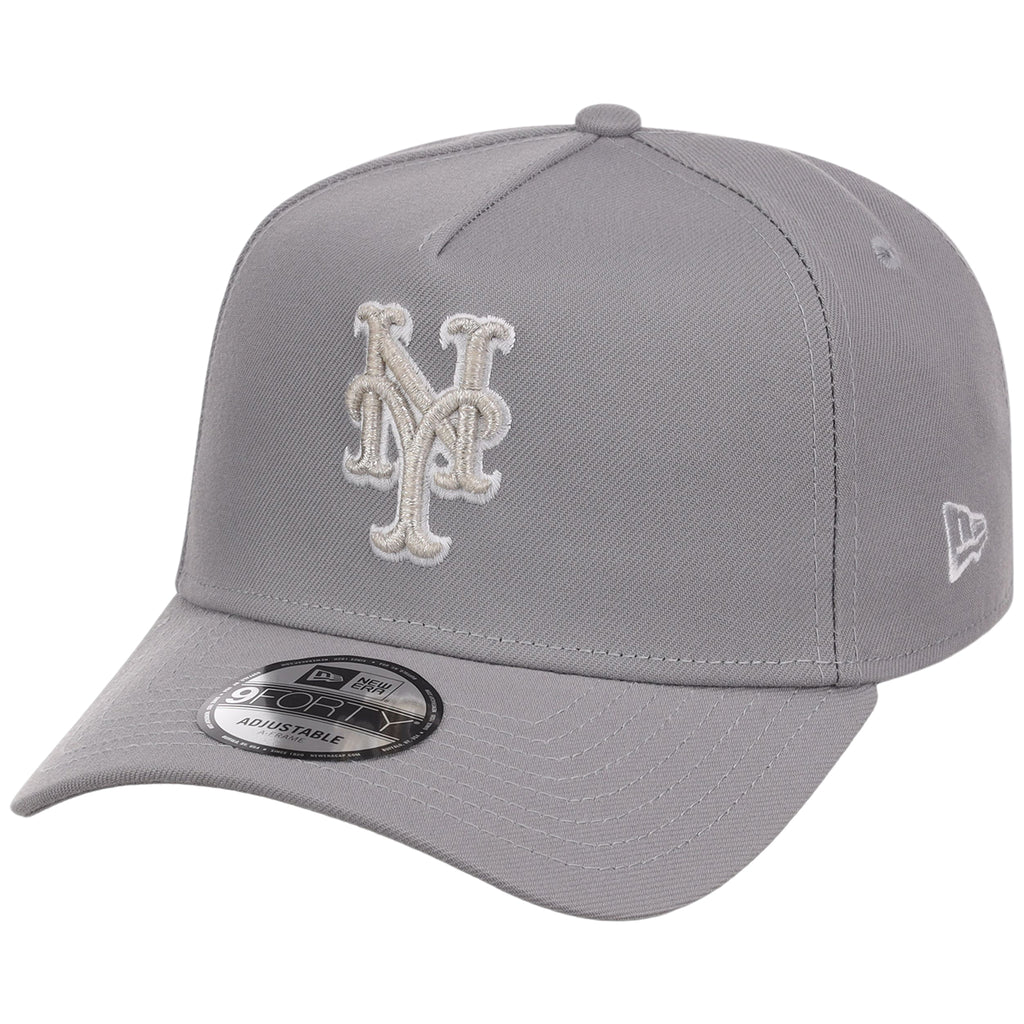 New York Mets MLB Gray x White FASHION CORE New Era 9FORTY A-Frame