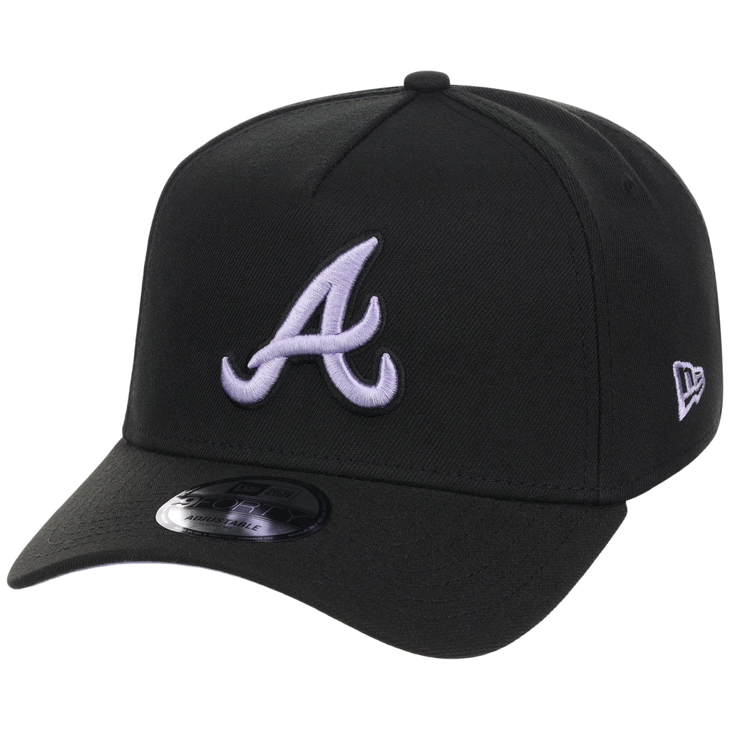 Atlanta Braves MLB Black x Lavender FASHION CORE New Era 9FORTY A-Frame