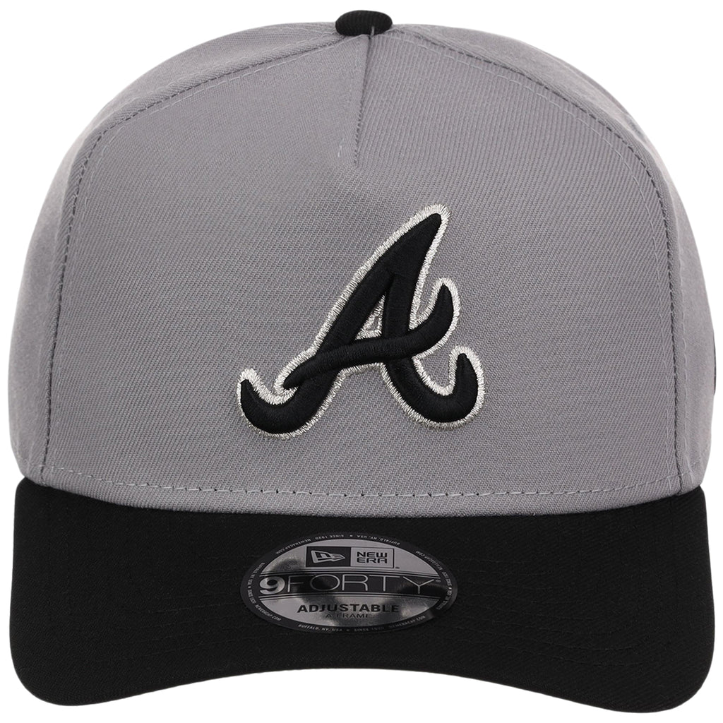 Atlanta Braves MLB Gray x Black FASHION CORE New Era 9FORTY A-Frame