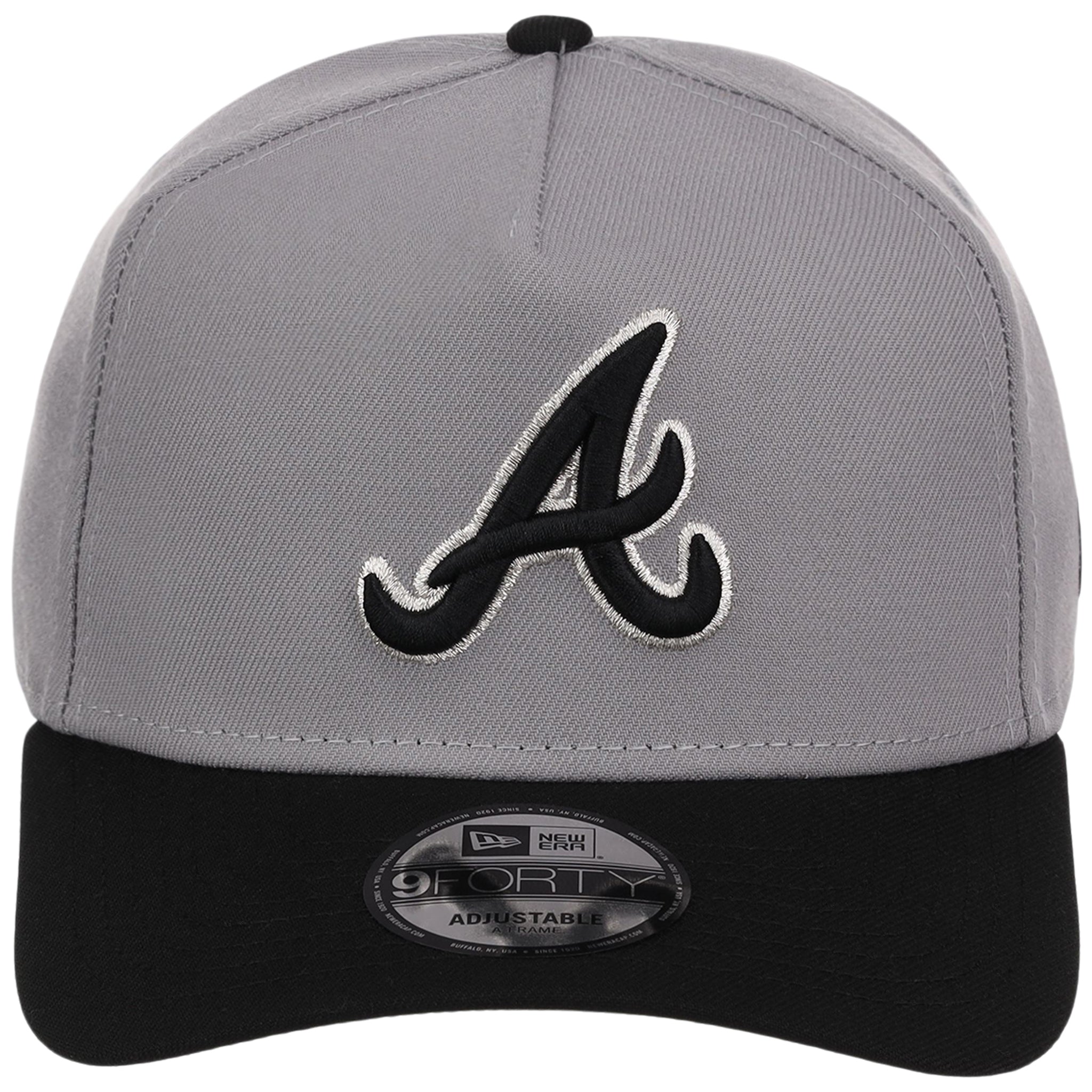 Atlanta Braves MLB Gray x Black FASHION CORE New Era 9FORTY A-Frame