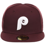 Philadelphia Phillies MLB Cooperstown Authentic Collection New Era 59FIFTY (Maroon/Maroon)