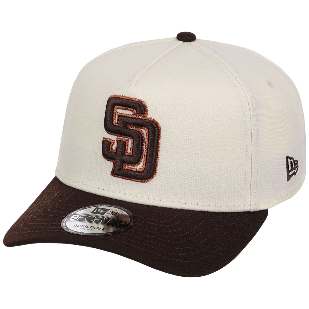 San Diego Padres MLB Chrome x Burnt Wood FASHION CORE New Era 9FORTY A-Frame