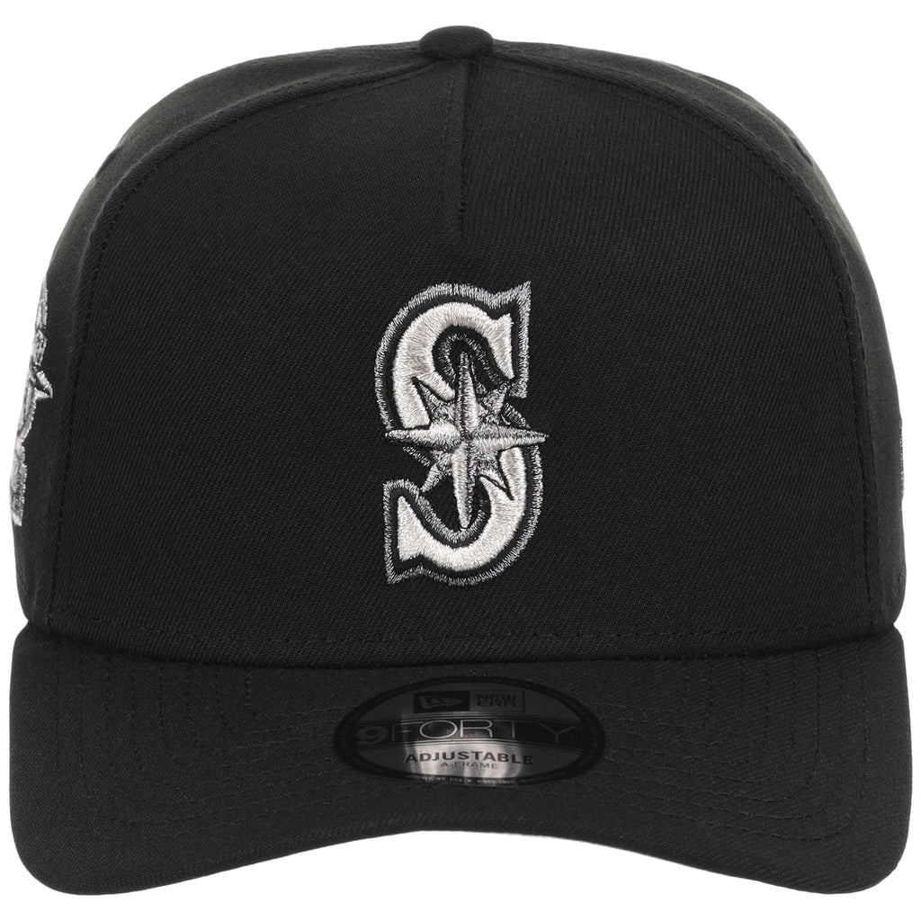 Seattle Mariners MLB Liquid Titanium New Era 9FORTY A-Frame