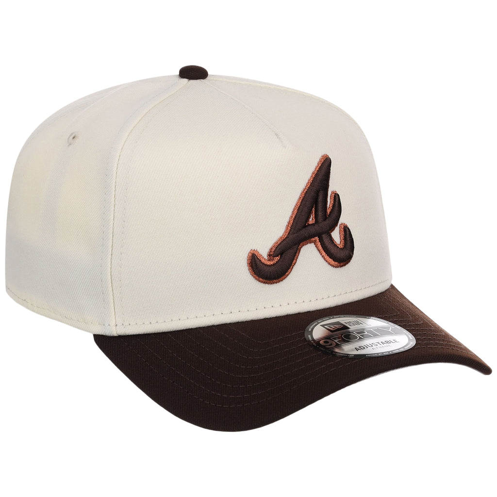 Atlanta Braves MLB Chrome x Burnt Wood FASHION CORE New Era 9FORTY A-Frame