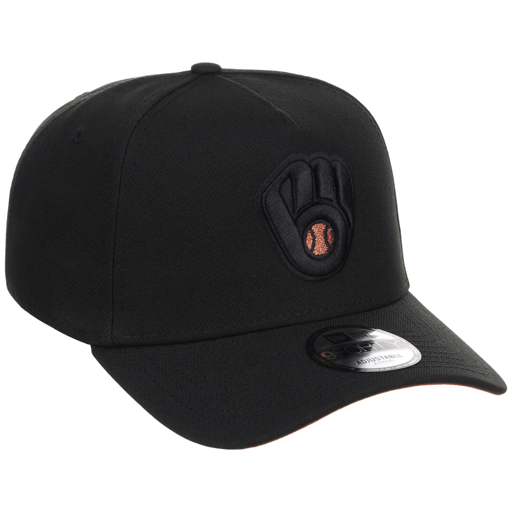 Milwaukee Brewers MLB Black x Rust FASHION CORE New Era 9FORTY A-Frame