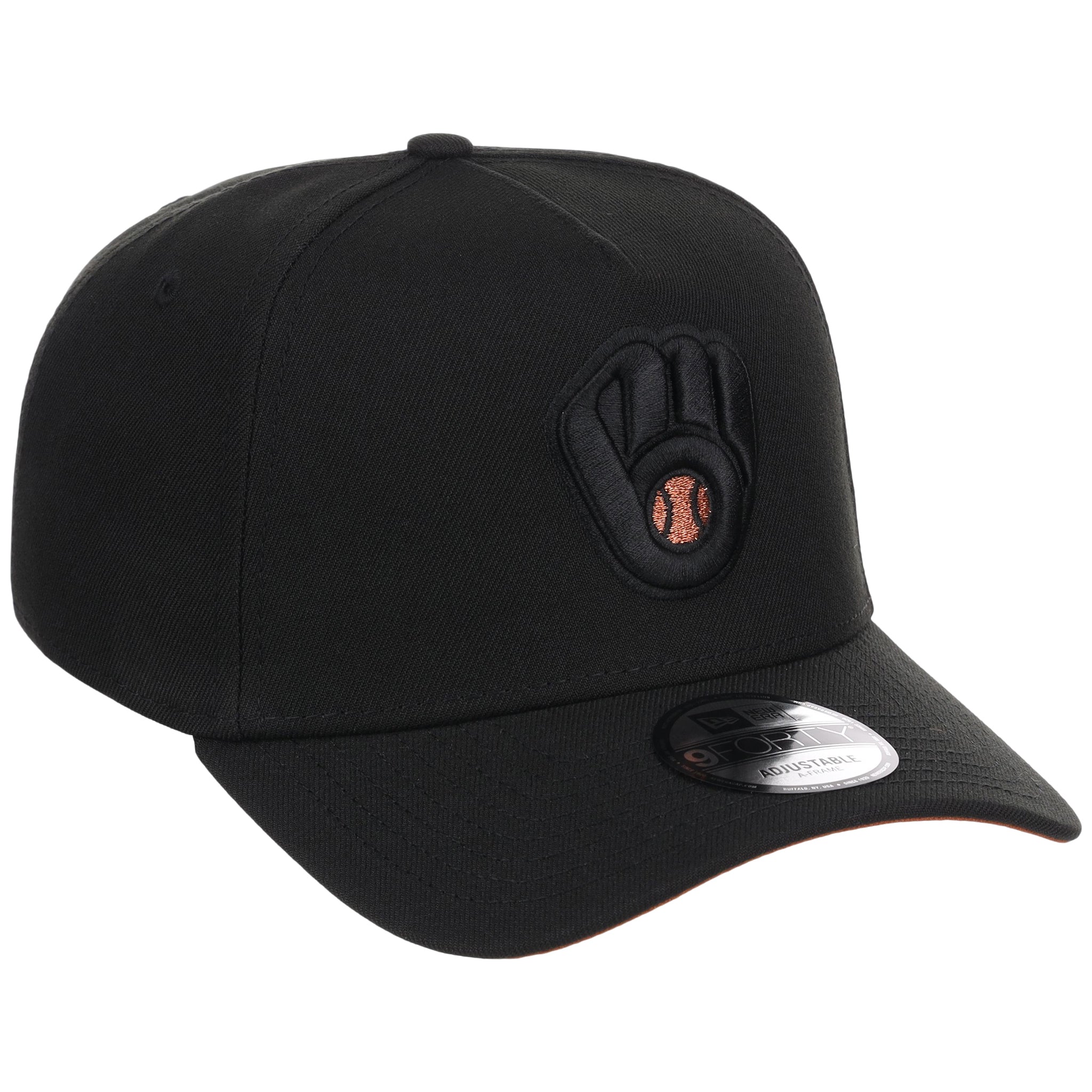 Milwaukee Brewers MLB Black x Rust FASHION CORE New Era 9FORTY A-Frame