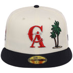 California Angels Crown the City New Era 59FIFTY Palm Tree (Chrome/Navy/Gray)
