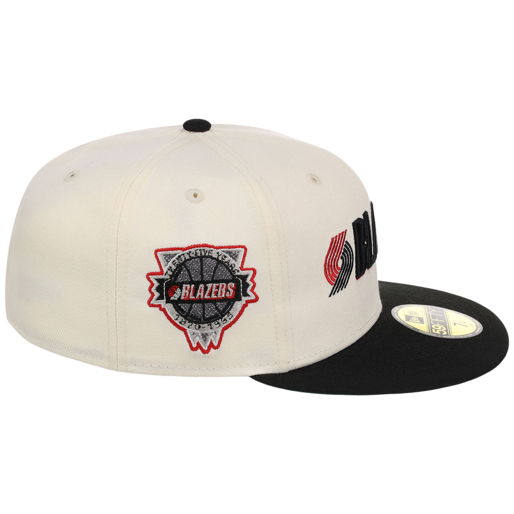 Portland Trail Blazers NBA Chrome OTC New Era 59FIFTY (Chrome/Black)