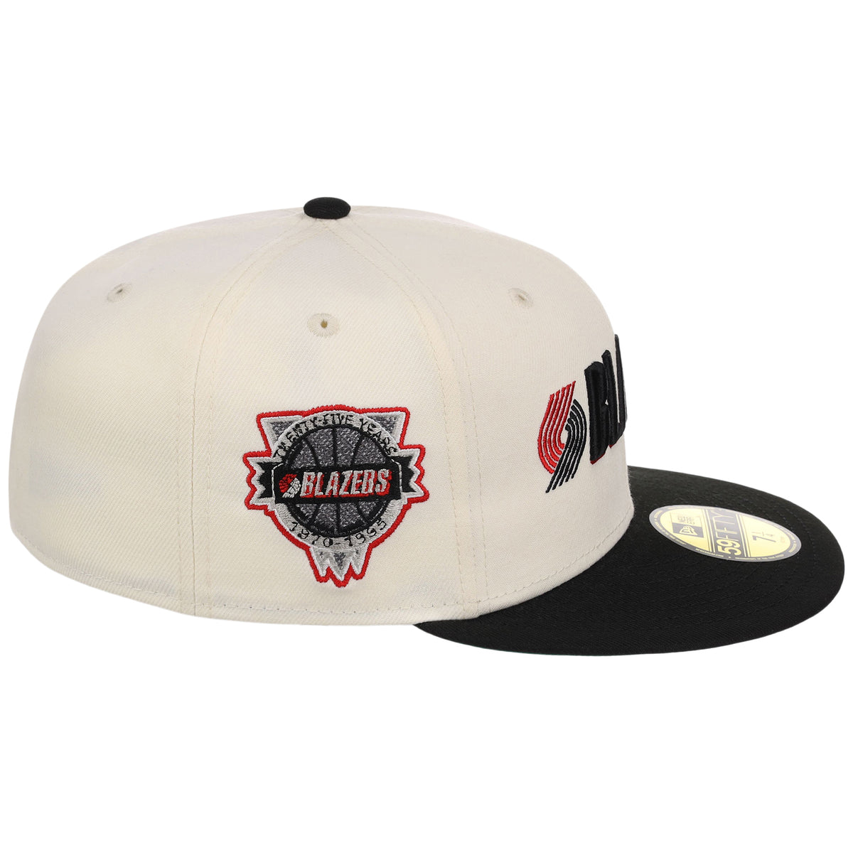 Portland Trail Blazers NBA Chrome OTC New Era 59FIFTY (Chrome/Black)