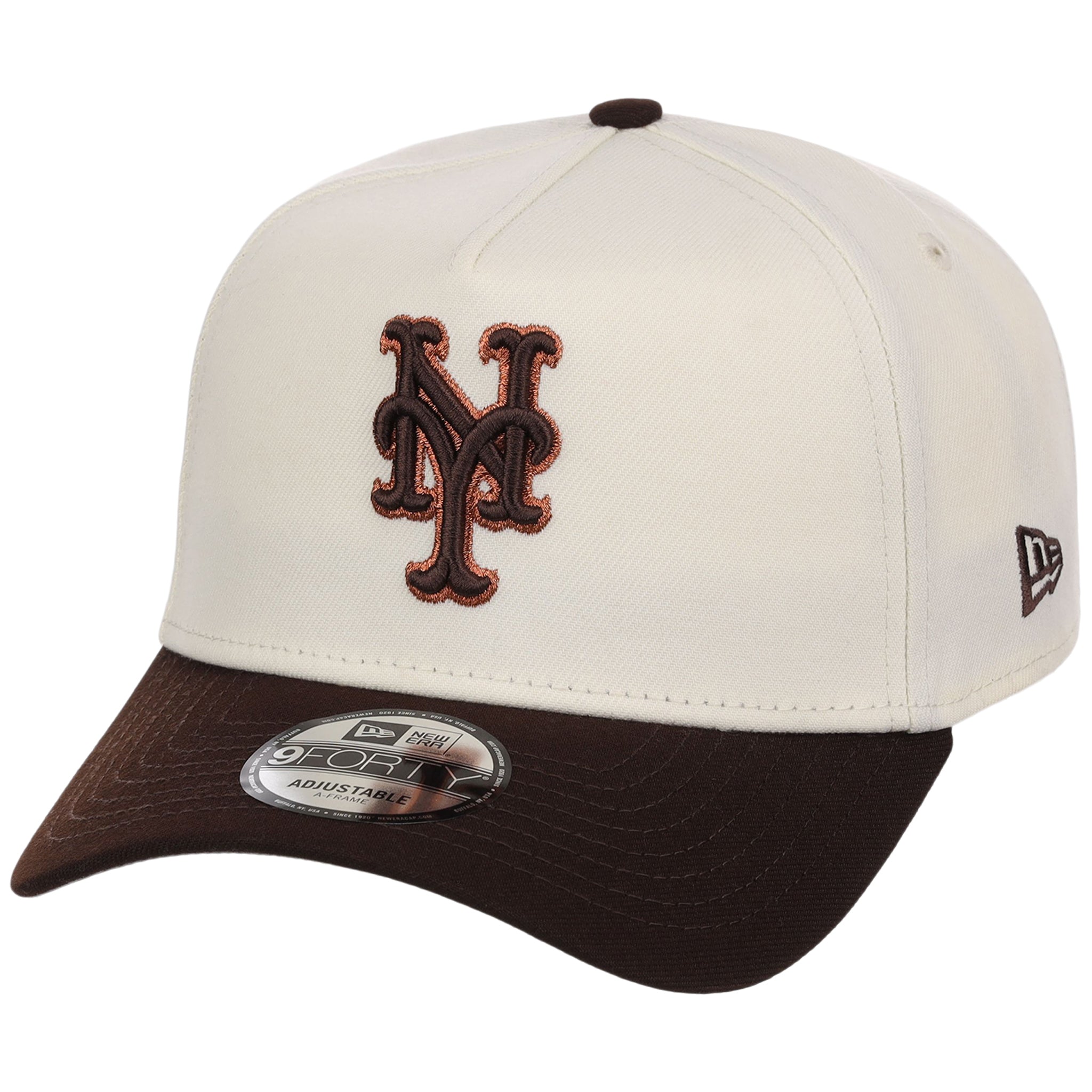 New York Mets MLB Chrome x Burnt Wood FASHION CORE New Era 9FORTY A-Frame