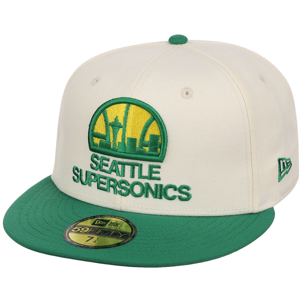 Seattle Supersonics NBA Chrome OTC New Era 59FIFTY (Chrome/Green)