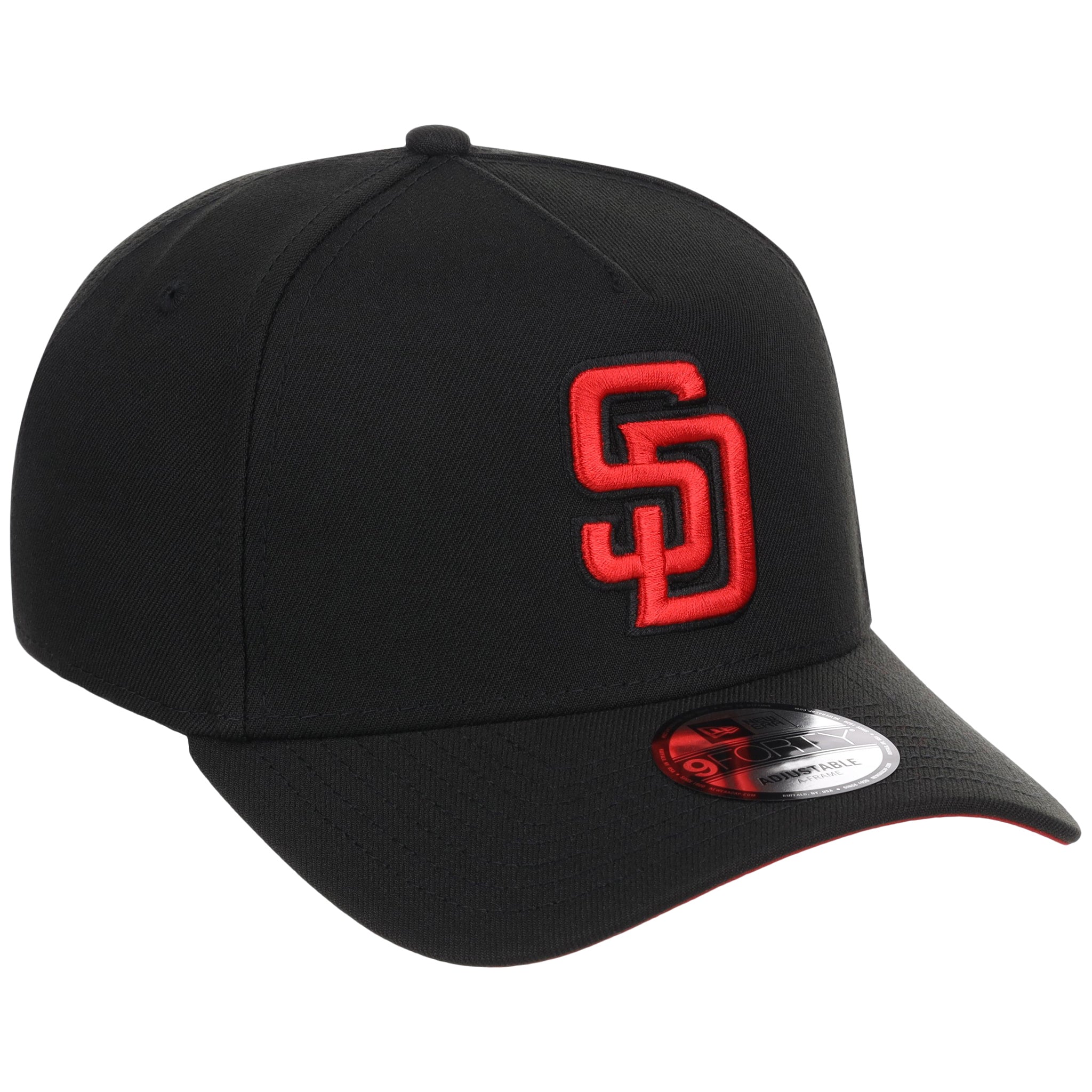 San Diego Padres MLB Black x Red FASHION CORE New Era 9FORTY A-Frame