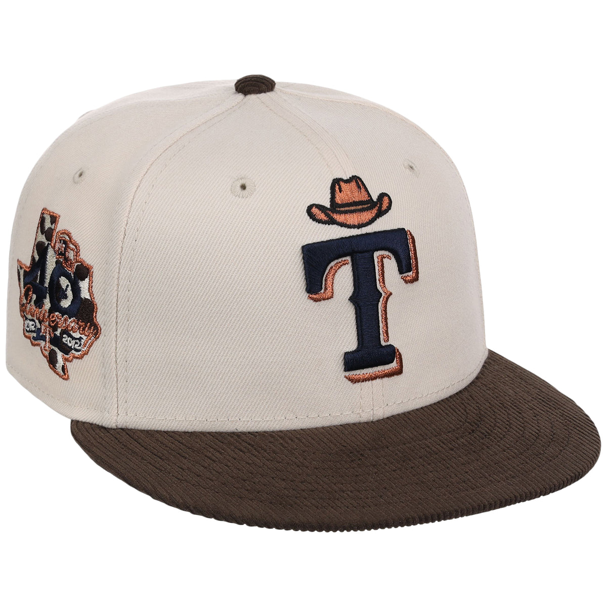 Texas Rangers Lone Star Livestock New Era 59FIFTY (Cream/Walnut)